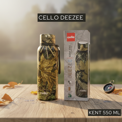 Premium Cello Deezee insulated steel bottle with modern design and durable leakproof body.