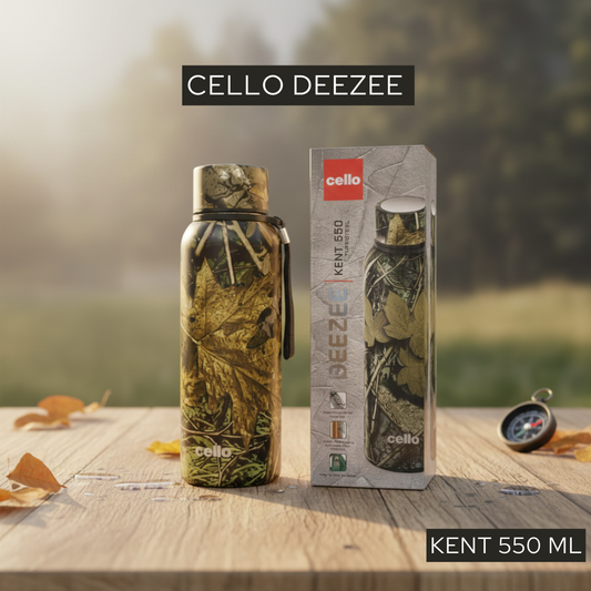 Premium Cello Deezee insulated steel bottle with modern design and durable leakproof body.