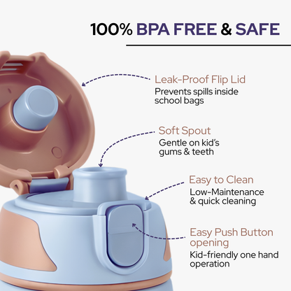 Cello Drinkee Kid's Bottle | BPA Free | Leak-Proof | Soft Spout | 400ml