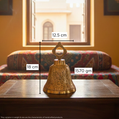 PPital Ghanta | Brass Temple Bell for Home Mandir & Puja | 1570 gm