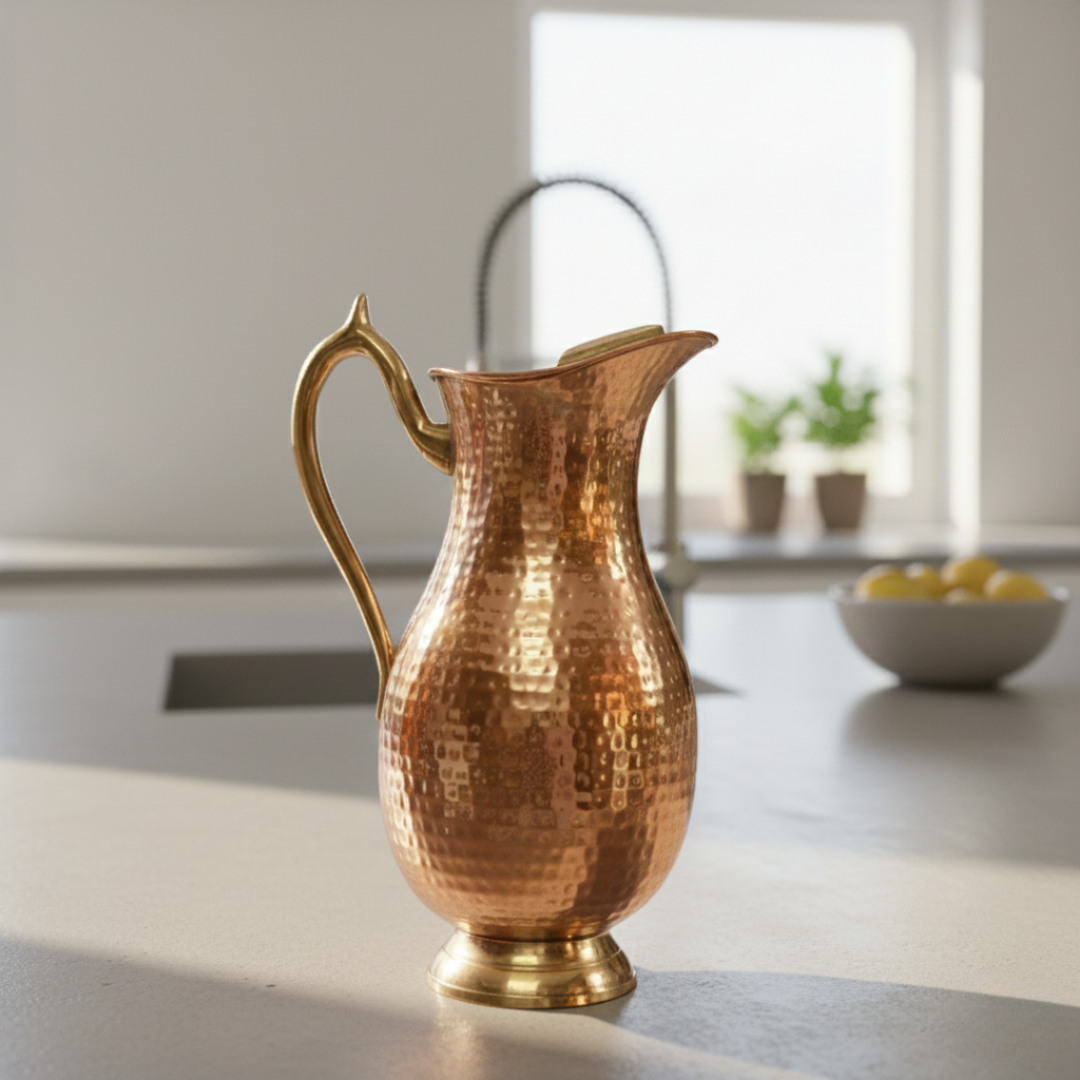 Copper Lemon Water Jug (Without Lid) | 1000ml | Great for daily use | Gifting purposes
