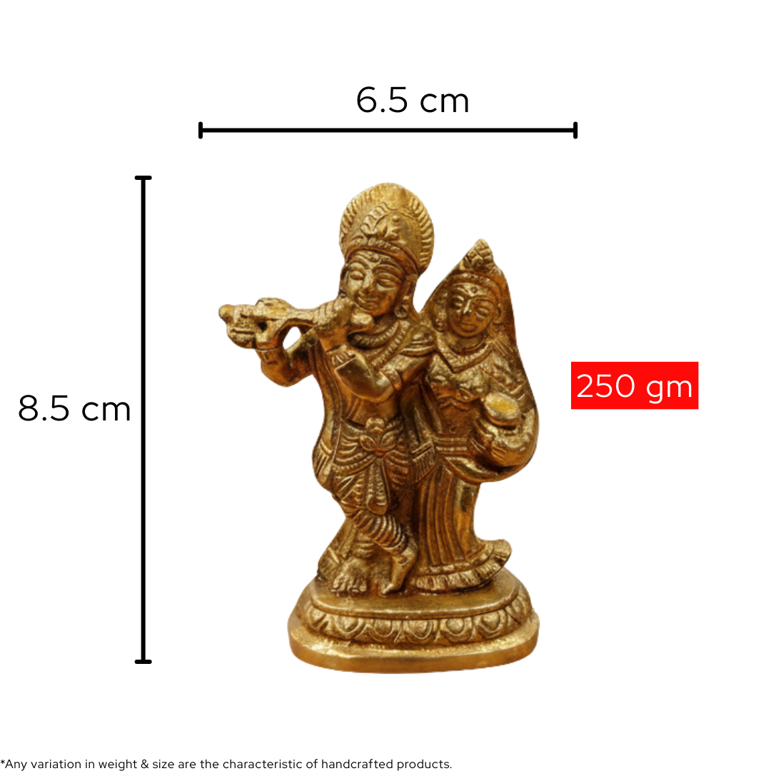 Radha Krishan Pital Murti  | Symbol of Divine Love & Harmony at Home | 250gm