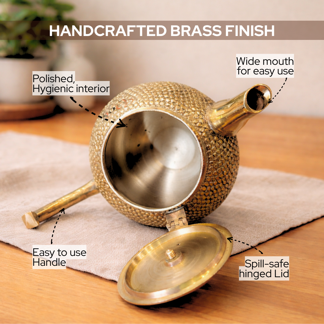 Brass kettle | Danedaar design | Premium product | Used for Gifting, househould use- Ghee holder etc