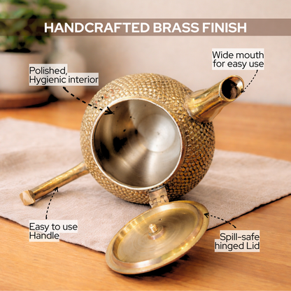 Brass kettle | Danedaar design | Premium product | Used for Gifting, househould use- Ghee holder etc