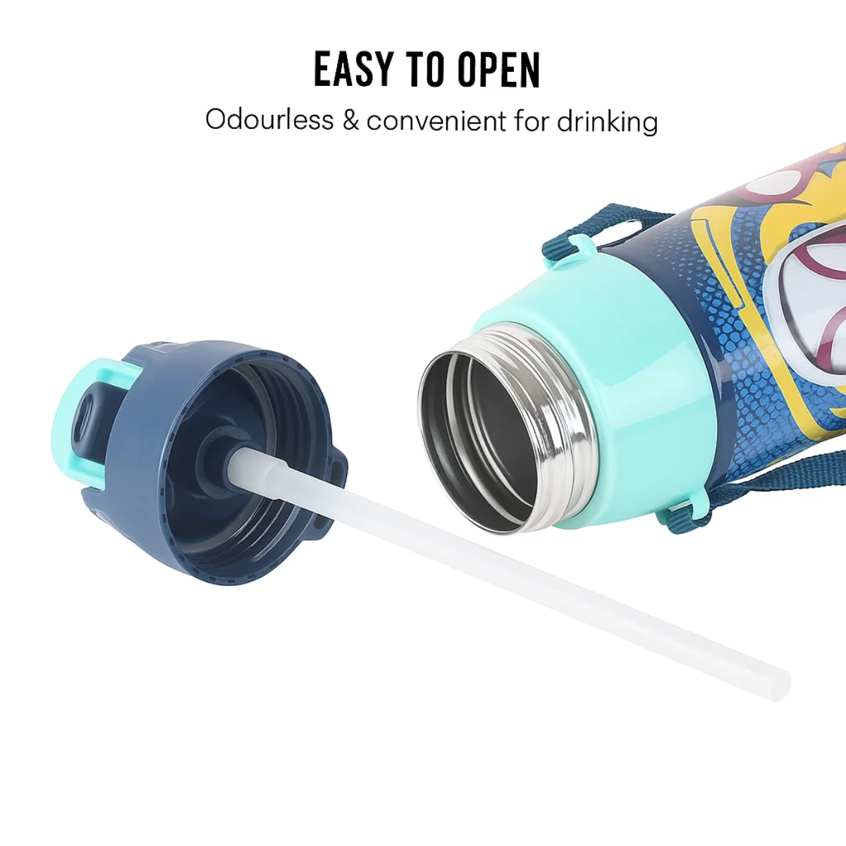 Cello Kidzbee | Web Warriors Kids Water Bottle | 3D Touch & Feel Design School & Picnic Bottle | 520ml