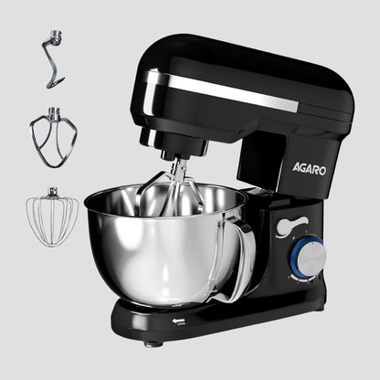 AGARO Royal Stand Mixer | 5L Stainless Steel Bowl | 8 Speed Control | Black |  1000W