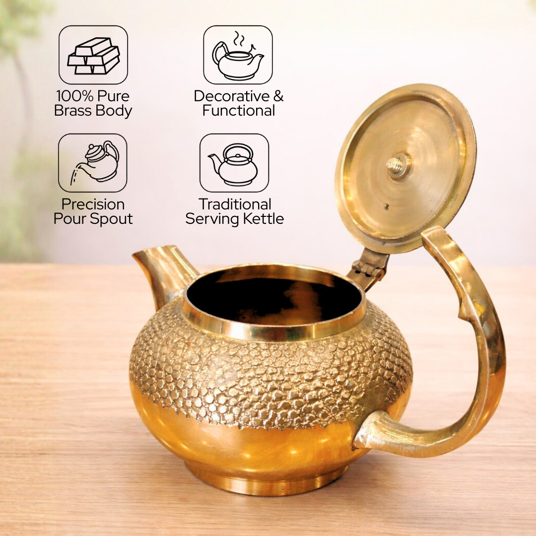 Brass kettle | Danedaar design | Premium product | Used for Gifting, househould use- Ghee holder etc