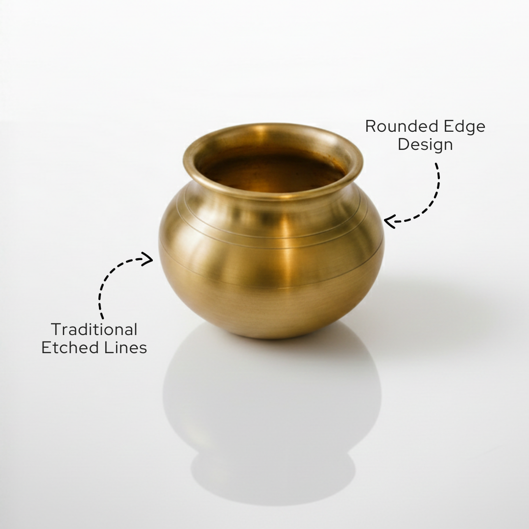 Handcrafted Brass Bhaddu – Traditional Indian Cooking Pot for Authentic Flavour & Temple Use