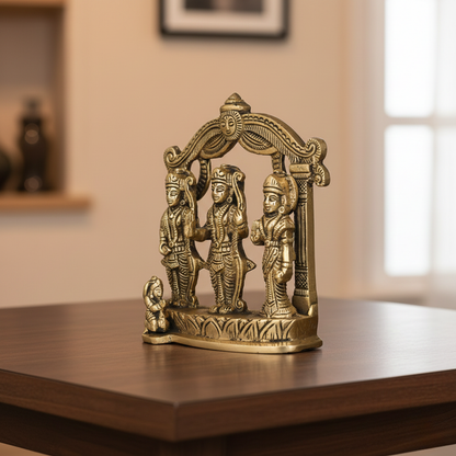 Ram Parivar Pital Murti | Brass Idol for Home Temple, Puja & Gifting | 680 gm