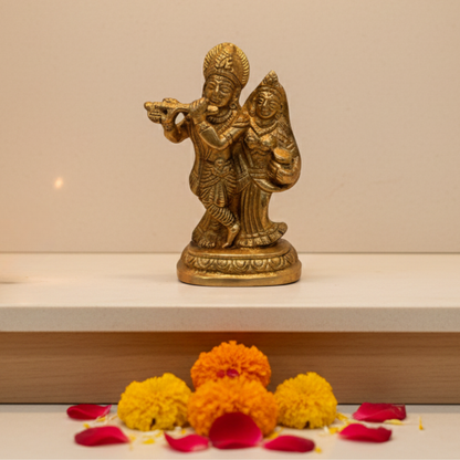 Radha Krishan Pital Murti  | Symbol of Divine Love & Harmony at Home | 250gm