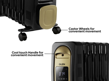 Glen Electric Oil Filled Radiator| 9/11/13 Fin - HA7013DOR| Digital Room Heater
