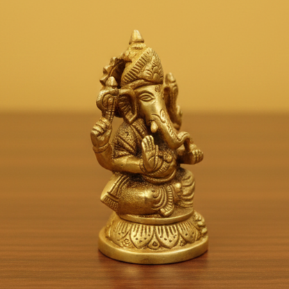 Ganesh Ji Pital / Brass Murti | Bring Peace, Success & Positivity Home | 690gm