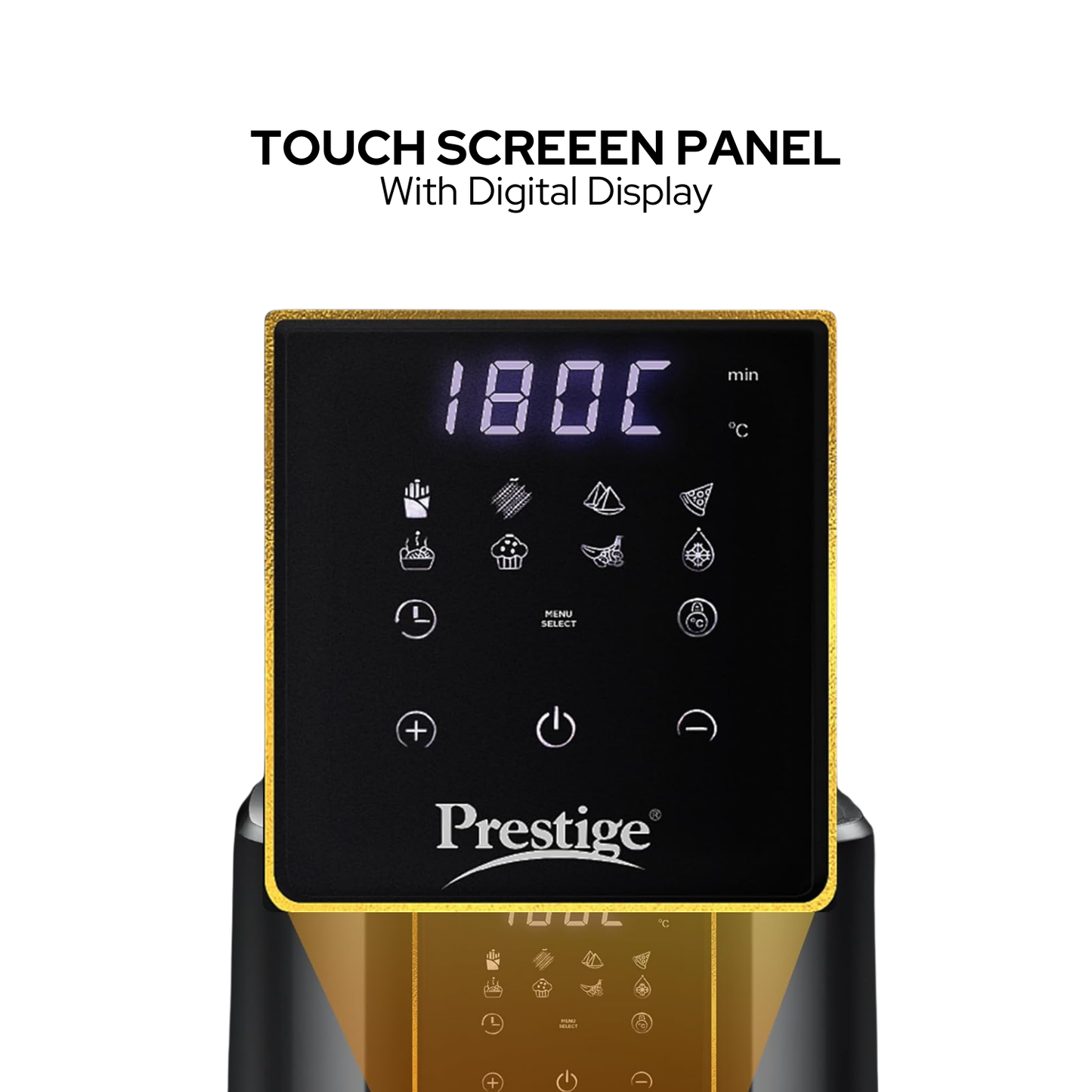 Prestige Digital Air Fryer | Touch Panel | 8 Preset Menus | 80% Less Oil Consumption | 1200W