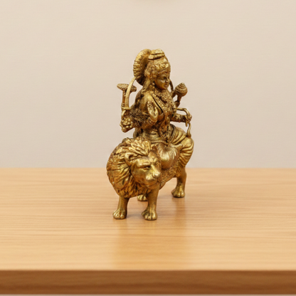 Traditional Durga Mata Brass Murti | Ideal for Home Worship & Festivals | 80gm
