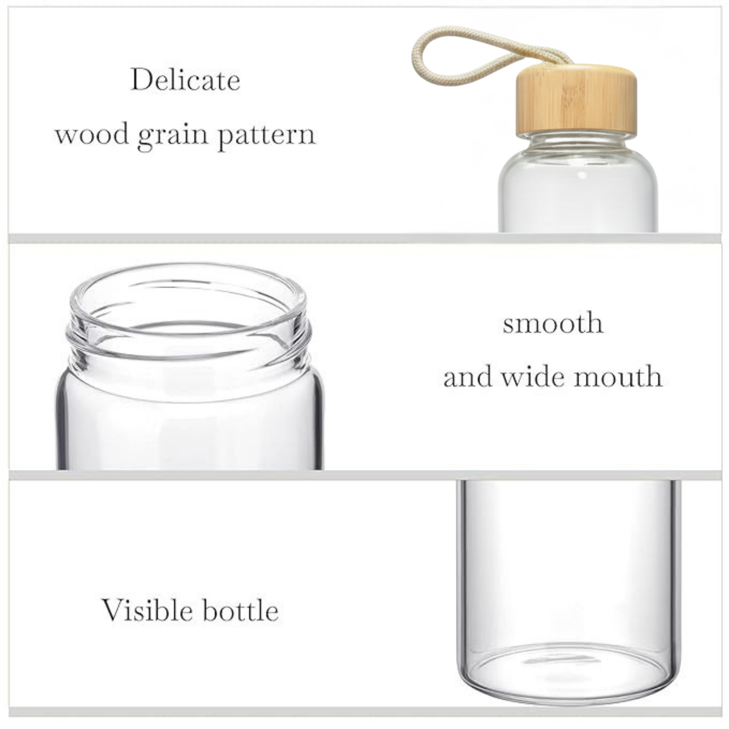 Luxury Borosil Glass Bottle – 700 ml | Herbal Infusion & Detox Water Bottle with Bamboo Lid | One bottle