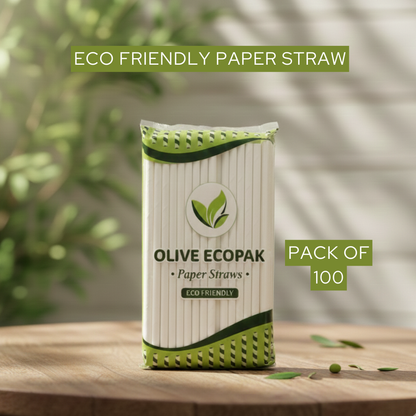 Olive Ecopak Eco-Friendly Paper Straws