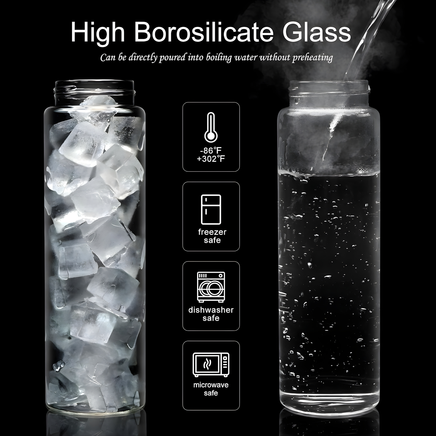 Luxury Borosil Glass Bottle – 700 ml | Herbal Infusion & Detox Water Bottle with Bamboo Lid | One bottle