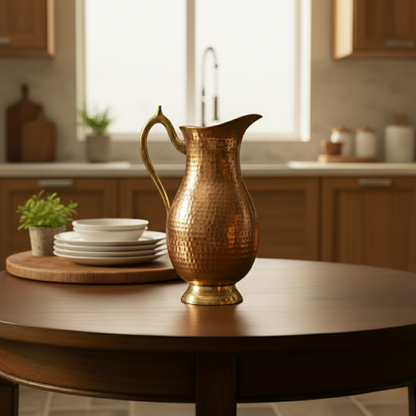 Copper Water Jug Hot & Cold | Eco-Friendly | Easy-Flow Spout & Leak-Resistant