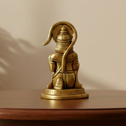 हनुमान जी पीतल की मूर्ति | दैनिक पूजा, भक्ति और आध्यात्मिक उपहार के लिए उपयुक्त | 560 ग्राम